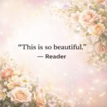 This is so beautiful- reader