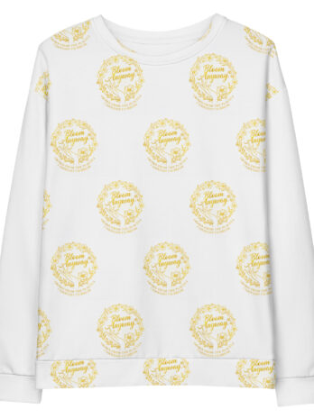 “Bloom Anyway™ All-Over Unisex cotton sweatshirt