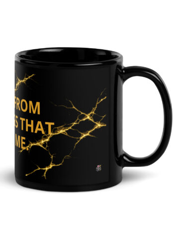 Grown From the Things That Broke Me — Black & Gold Resilience Mug