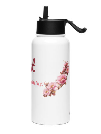 Rest Is Not Quitting Stainless Steel Water Bottle with a straw lid