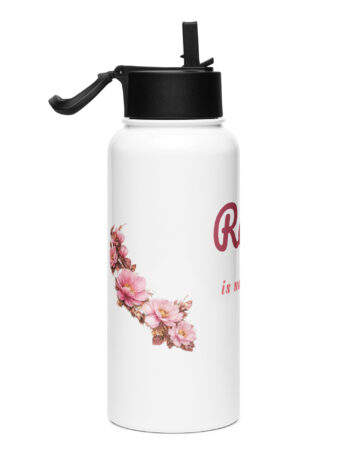 Rest Is Not Quitting Stainless Steel Water Bottle with a straw lid