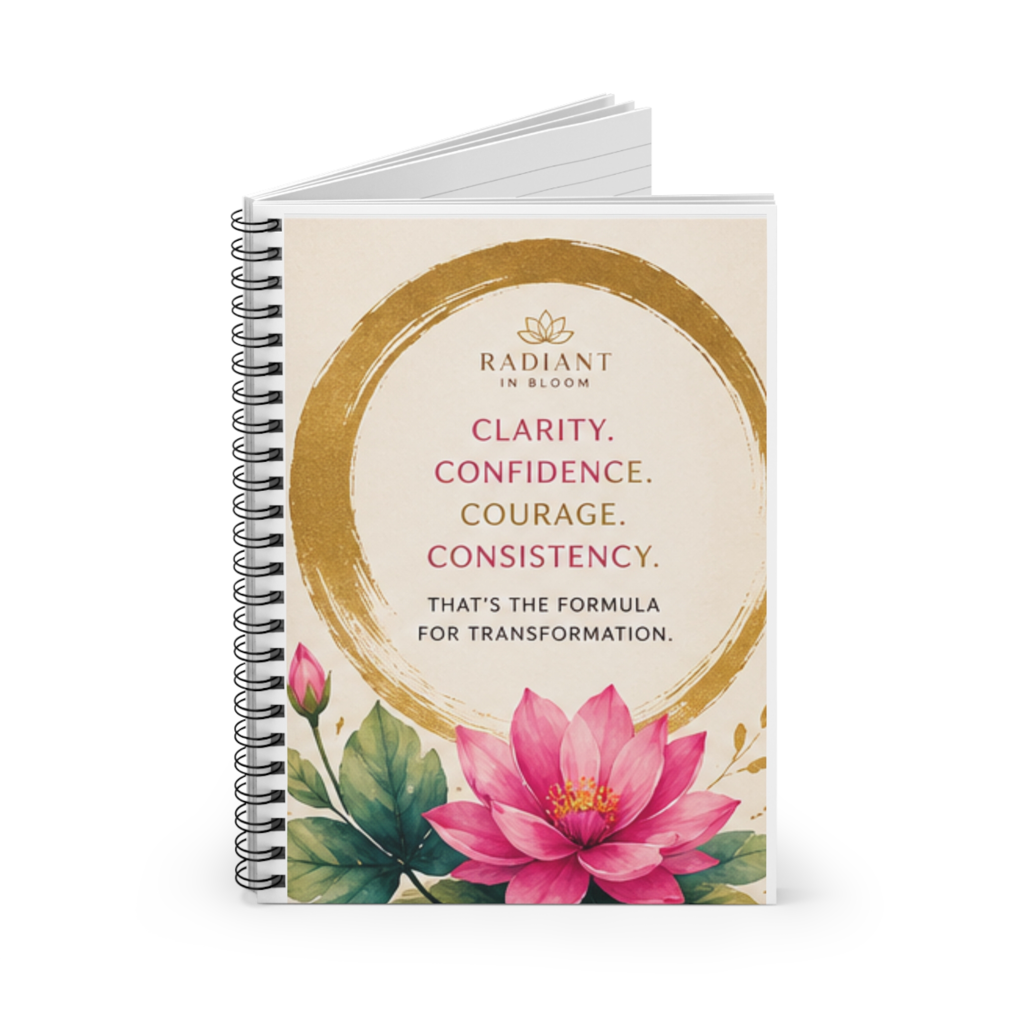 The 4 C's: Clarity. Confidence. Courage. Consistency.- Blank Journal /notebook - Image 2