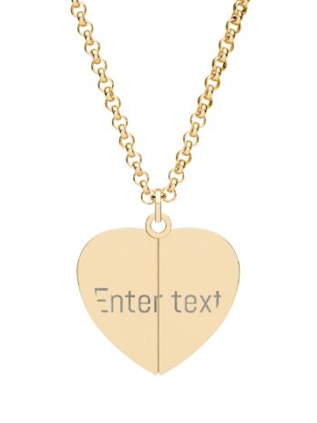 It’s Ok — Hidden Message Heart Necklace (Engraving)