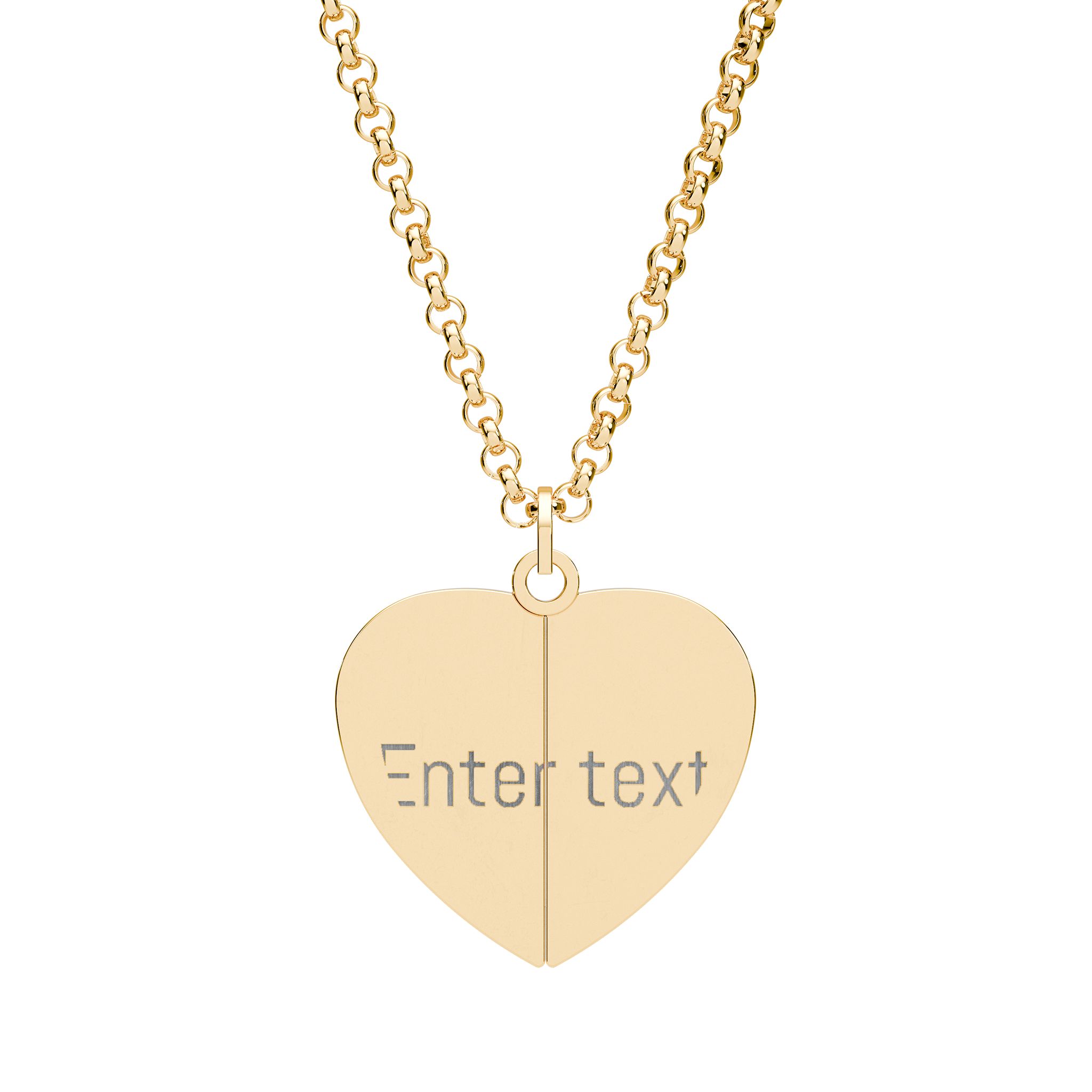 It’s Ok — Hidden Message Heart Necklace (Engraving) - Image 3