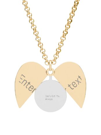 It’s Ok — Hidden Message Heart Necklace (Engraving)