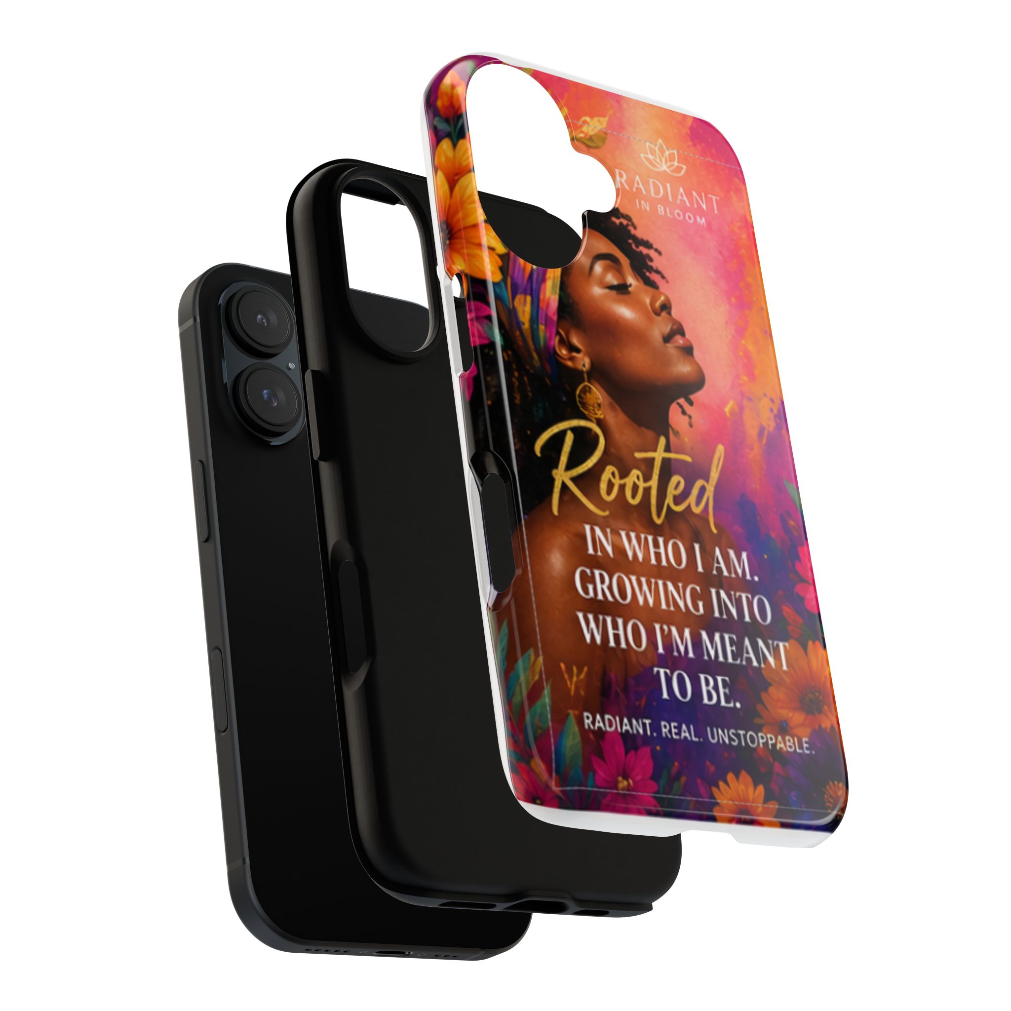 Rooted in Who I Am Phone Case — Radiant in Bloom Inspirational Case - Image 3