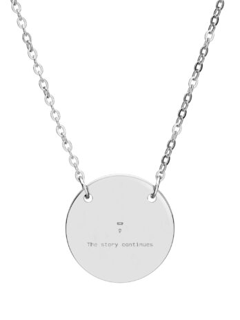 The Story Continues Necklace — Semicolon Circle Pendant | Faith & Strength Reminder