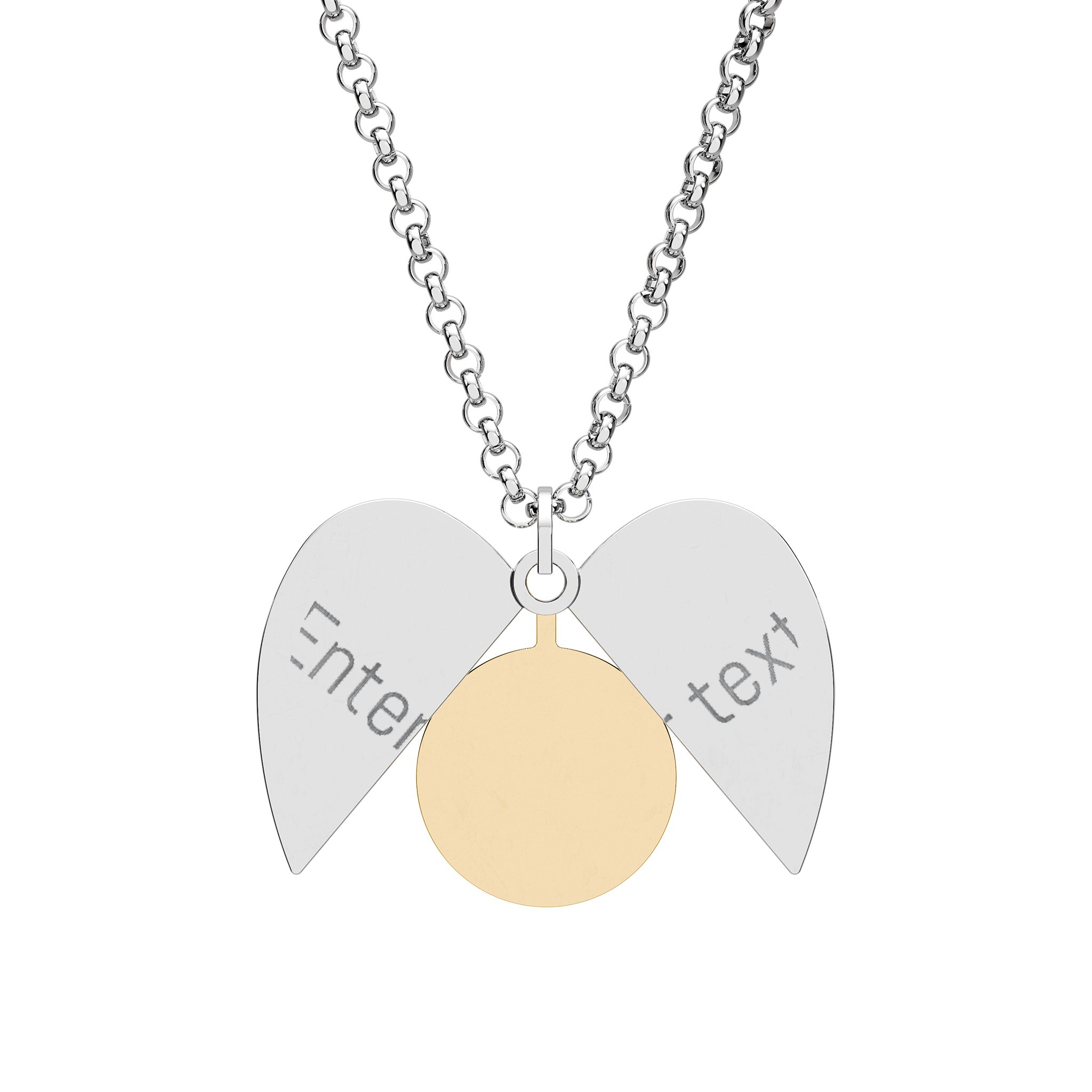 It’s Ok — Hidden Message Heart Necklace (Engraving) - Image 2